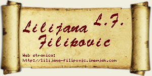Lilijana Filipović vizit kartica